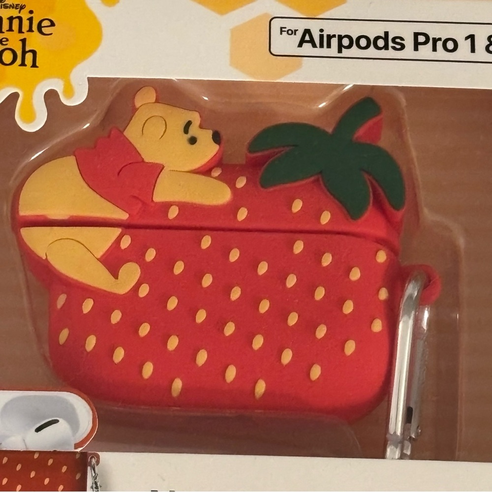 Disney Winnie the Pooh Strawberry AirPods Pro Case - Red